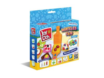 Масса для лепки Joy Doh, набор Waffles Fun -  пресс-форма для вафли и продуктов, 3 аксессуара, 3 пак 1-00457675_1
