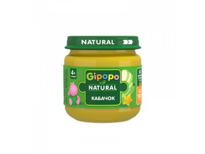 Пюре Gipopo Кабачок с 4 мес., 80 г 1-00443798_1