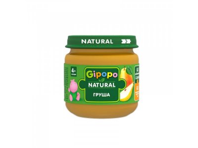 Пюре Gipopo Груша с 4 мес., 80 г 1-00443803_1