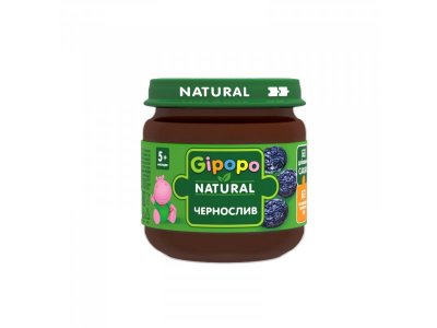 Пюре Gipopo Чернослив с 5 мес., 80 г 1-00443804_1