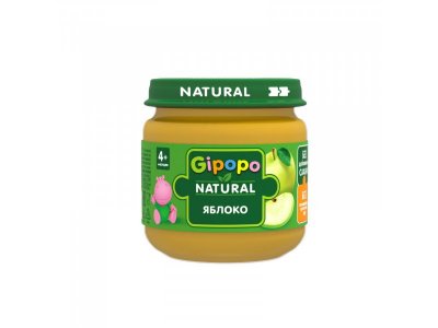 Пюре Gipopo Яблоко с 4 мес., 80 г 1-00443805_1