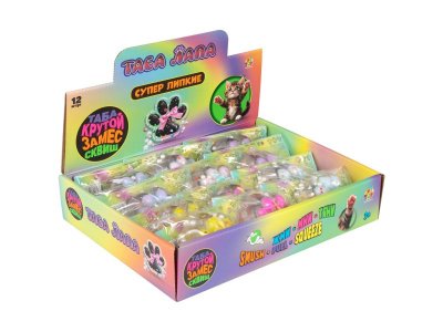 Игрушка-антистресс 1 Toy Крутой замес Таба Лапа прозрачная с посыпкой, 6,5*3 см 1-00458350_3