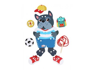 Игрушка развивающая Mapacha Шнуровка Пёсик, 6 деталей 1-00458356_2