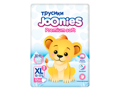 Подгузники-трусики Joonies Premium Soft, XL (12-17 кг), 17 шт. 1-00458364_1