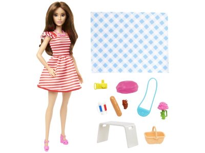 Набор игровой Barbie Doll and Accessories Pink Passport Барби в Париже с одеялом и акс., 29 см 1-00457542_4