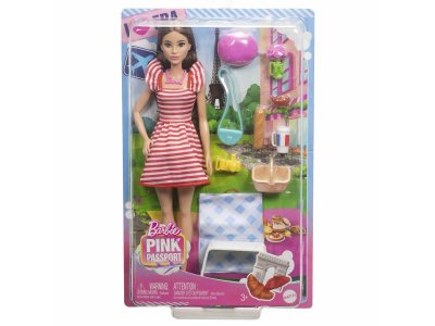 Набор игровой Barbie Doll and Accessories Pink Passport Барби в Париже с одеялом и акс., 29 см 1-00457542_7