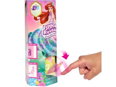 Кукла Mattel Disney Princess Spin & Reveal Принцесса Ариэль, рыжий цвет волос, с модными акс., 29 см 1-00457544_4