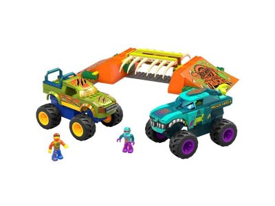 Набор игровой Hot Wheels Mega Полоса препятствий, 2 машинки-конструкт., 2 фигурки, рампы и препятств 1-00457546_5
