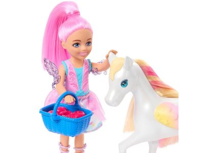Набор игровой Barbie Chelsea Челси и крылатый конь Пегас, с акс., конь, кролик, горка, столик, конюш 1-00457549_3