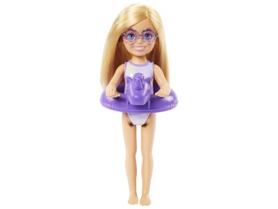 Набор игровой Barbie Chelsea Челси и водная горка Тобоган, с фигуркой собачки и пляжными акс. 1-00457551_5