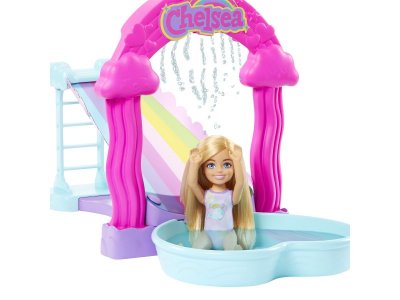 Набор игровой Barbie Chelsea Челси и водная горка Тобоган, с фигуркой собачки и пляжными акс. 1-00457551_6