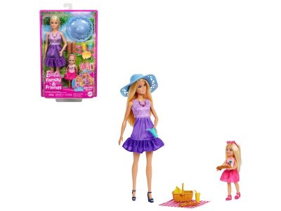 Набор игровой Barbie Friends Барби и Челси на пикнике, корзиной, одеялом и акс. 1-00457557_1