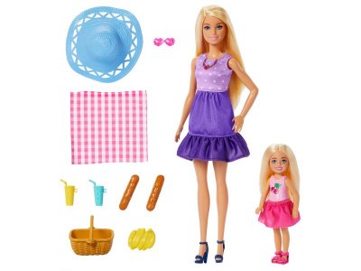 Набор игровой Barbie Friends Барби и Челси на пикнике, корзиной, одеялом и акс. 1-00457557_5