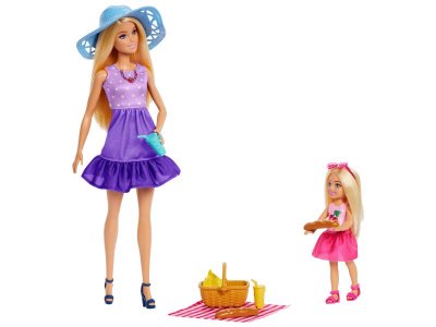 Набор игровой Barbie Friends Барби и Челси на пикнике, корзиной, одеялом и акс. 1-00457557_6