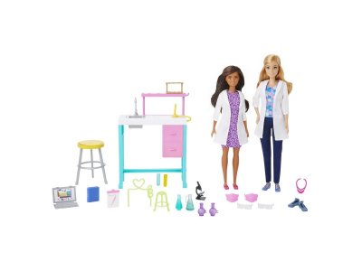 Набор игровой Barbie SIOC Профессии Барби Научная Лаборатория с 2 куклами Барби с акс., 29 см 1-00457564_5