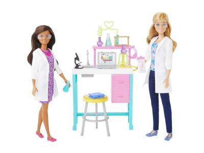 Набор игровой Barbie SIOC Профессии Барби Научная Лаборатория с 2 куклами Барби с акс., 29 см 1-00457564_6