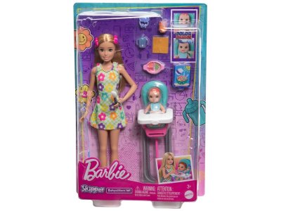 Набор игровой Barbie Skipper Babysitters Inc Барби 27 см, работает няней с куклой-малышом, 6 см, с а 1-00457574_2