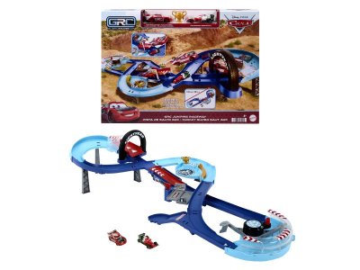 Набор игровой Mattel Cars Тачки Автотрек Гоночная трасса с ускор., 20 дет. трассы с мех. запуск., 1 1-00457580_1