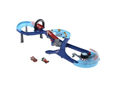 Набор игровой Mattel Cars Тачки Автотрек Гоночная трасса с ускор., 20 дет. трассы с мех. запуск., 1 1-00457580_2