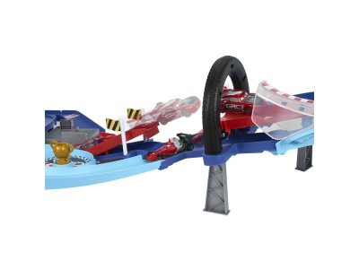 Набор игровой Mattel Cars Тачки Автотрек Гоночная трасса с ускор., 20 дет. трассы с мех. запуск., 1 1-00457580_8