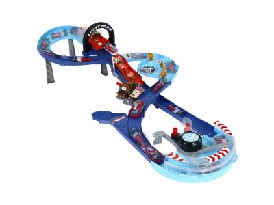 Набор игровой Mattel Cars Тачки Автотрек Гоночная трасса с ускор., 20 дет. трассы с мех. запуск., 1 1-00457580_11