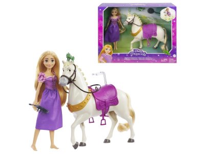 Набор игровой Mattel Disney Princess Рапунцель и конь Максимус, с акс., фигуркой хамелеона 1-00457584_1