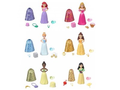 Кукла Mattel Color Reveal Принцесса Дисней, с меняющимся цветом одежды, с модными акс., 8,89 см 1-00457585_4