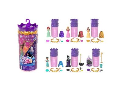 Кукла Mattel Color Reveal Принцесса Дисней, с меняющимся цветом одежды, с модными акс., 8,89 см 1-00457587_1