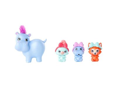 Набор игровой Mattel Enchantimals Бегемотик Хедда Хиппо и малыши 3 фигурки животных и акс. 1-00457590_2