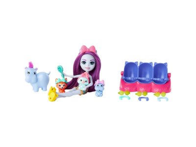 Набор игровой Mattel Enchantimals Бегемотик Хедда Хиппо и малыши 3 фигурки животных и акс. 1-00457590_5