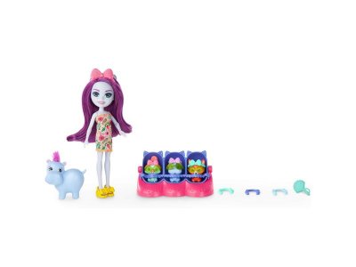 Набор игровой Mattel Enchantimals Бегемотик Хедда Хиппо и малыши 3 фигурки животных и акс. 1-00457590_6