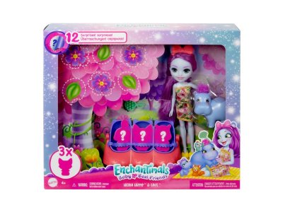 Набор игровой Mattel Enchantimals Бегемотик Хедда Хиппо и малыши 3 фигурки животных и акс. 1-00457590_7