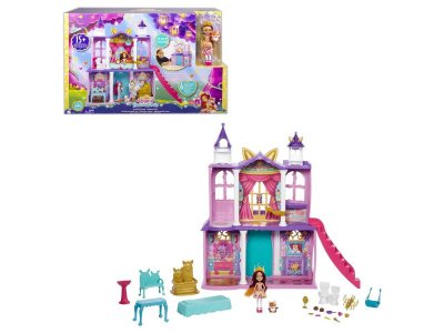 Набор игровой Mattel Enchantimals Королевский дворец Фелисити Фокс и Фокс Флик, кукла 15 см, с живот 100457591