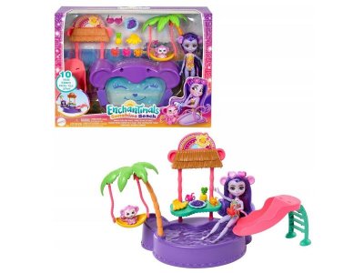 Набор игровой Mattel Enchantimals Тропический бассейн, кукла, бассейн, фиг. живот. и акc., 5 см 1-00457596_1