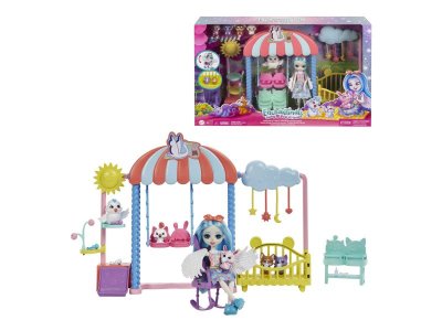 Набор игровой Mattel Enchantimals Детская площадка, кукла, качели, стул, телефон, кроватка, башня дл 1-00457600_2