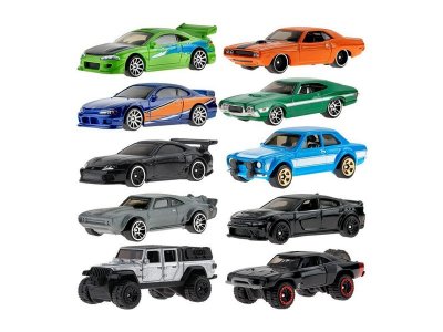 Машинка Hot Wheels Themed Assorted Тематическая коллекция Форсаж, металл, 1:64 1-00457607_1