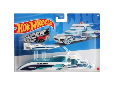 Набор игровой Hot Wheels Basic, 2 машинки - Трейлер и машинка, металл, 1:64 1-00457612_5