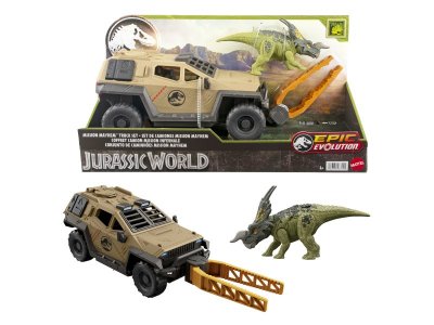 Набор игровой Mattel Jurassic World Внедорожник из Мира Юрского Периода и Эйниозавр 1-00457621_1