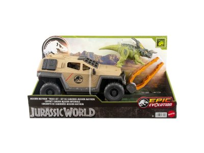 Набор игровой Mattel Jurassic World Внедорожник из Мира Юрского Периода и Эйниозавр 1-00457621_2