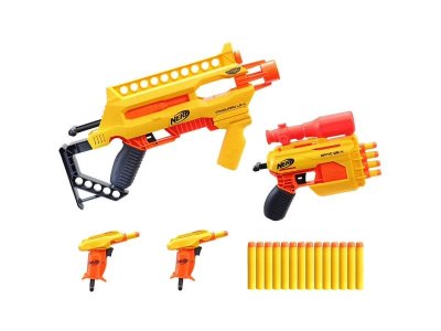 Набор игровой Hasbro Nerf Alpha Strike Infantry Pack 1 автомат, 1 бластер и 2 пистолета, 20 снарядов 1-00457635_3