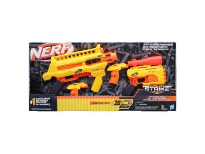 Набор игровой Hasbro Nerf Alpha Strike Infantry Pack 1 автомат, 1 бластер и 2 пистолета, 20 снарядов 1-00457635_4
