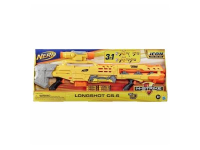 Набор игровой Hasbro Nerf Винтовка N-strike Longshot CS-6, 3-в-1, разъедин. в автомат и пистолет, 12 1-00457640_5