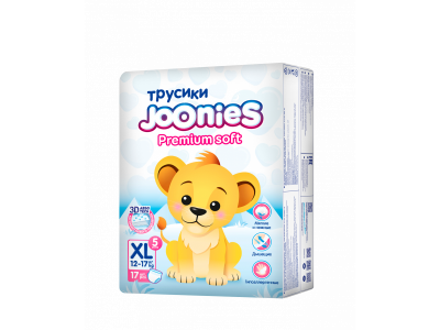 Подгузники-трусики Joonies Premium Soft, XL (12-17 кг), 17 шт. 1-00458364_2