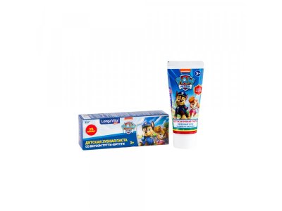 Зубная паста Longa Vita профилактическая Paw Patrol, Тутти-Фрутти, 75 г 100458844