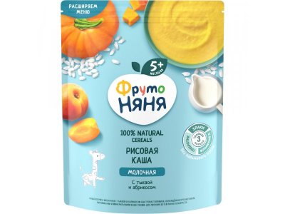 Каша ФрутоНяня молочная рисовая тыква, абрикос 200 г *6 шт. 1-00459111_1