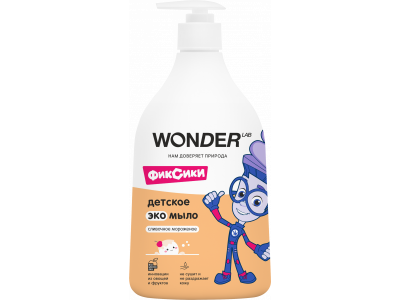 Детское жидкое мыло WONDER LAB, экологичное, с ароматом сливочного мороженого, 540 мл 1-00367804_1