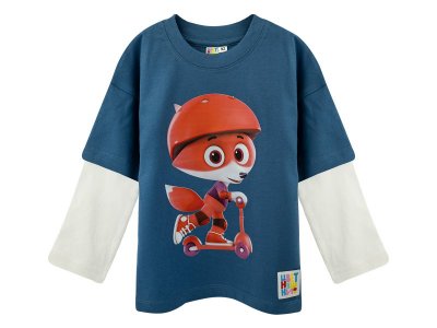 Лонгслив Palloncino Цветняшки синий 100459254