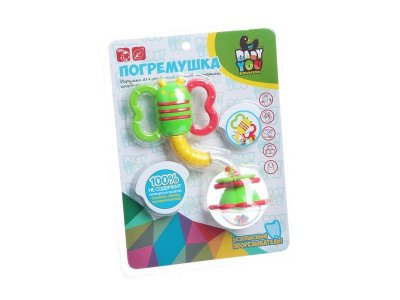 Игрушка Bondibon развивающая погремушка Жучок с прорезывателем 1-00459753_1