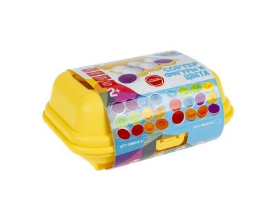Развивающий набор Bondibon Baby you сортер фигуры - цвета, 6 яиц в лотке 1-00459773_1