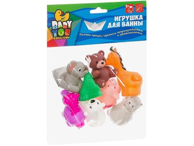 Набор игрушек для купания Bondibon Зоопарк 1-00459780_1